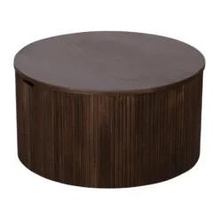 Lewis & Loft Salontafel Lonne - FSC® mangohout - ⌀70cm - Walnoot bruin