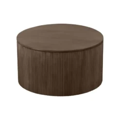 Lewis & Loft Salontafel Lonne - FSC®- Met opbergruimte - ⌀70cm - Bruin