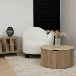 Lewis & Loft Salontafel Lonne - FSC® mangohout -Rond ⌀70cm - Naturel
