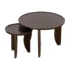 Lewis & Loft Salontafel Luuk - FSC® - Walnoot bruin - Set van 2