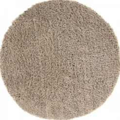 Life Basic Shaggy Rond Vloerkleed Hoogpolig Beige - 160 CM Ø