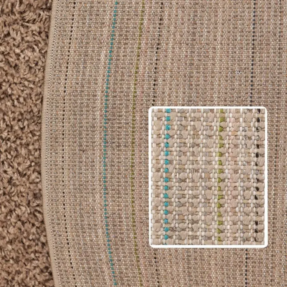 Life Basic Shaggy Rond Vloerkleed Hoogpolig Beige - 160 CM Ø