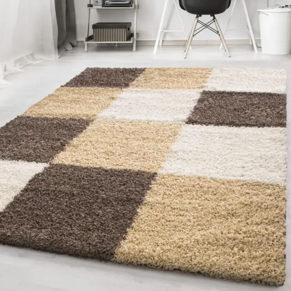 Life Basic Shaggy Vloerkleed Hoogpolig Bruin Beige - 160x230 CM
