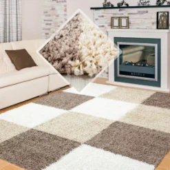 Life Basic Shaggy Vloerkleed Hoogpolig Bruin Beige - 160x230 CM