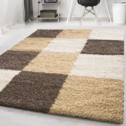 Life Basic Shaggy Vloerkleed Hoogpolig Bruin Beige - 200x290 CM