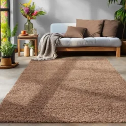 Life Basic Shaggy Vloerkleed Hoogpolig Caramel - 200x290 CM