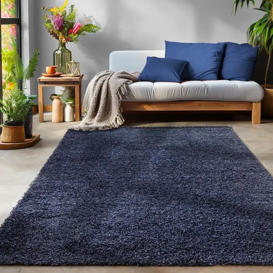 Life Basic Shaggy Vloerkleed Hoogpolig Blauw - 200x290 CM