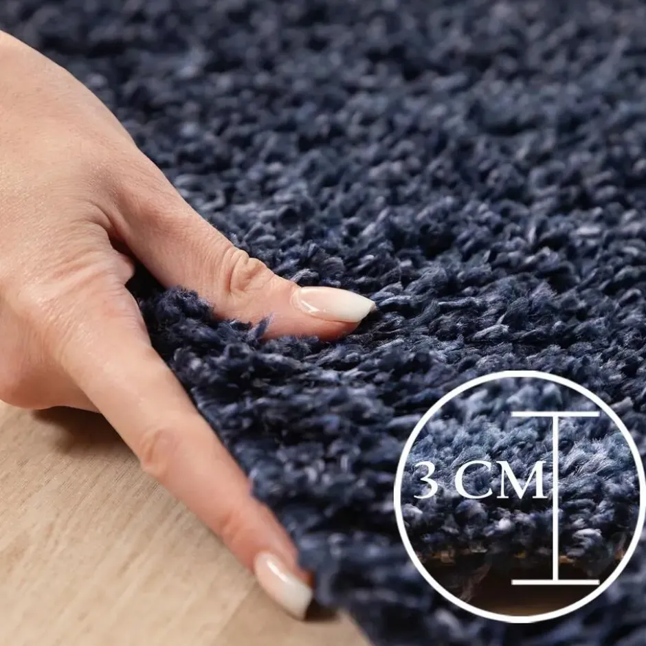 Life Basic Shaggy Vloerkleed Hoogpolig Blauw - 200x290 CM