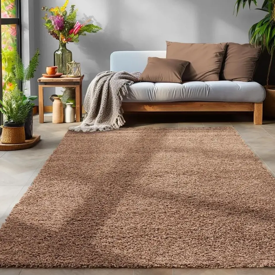 Life Basic Shaggy Vloerkleed Hoogpolig Caramel - 140x200 CM