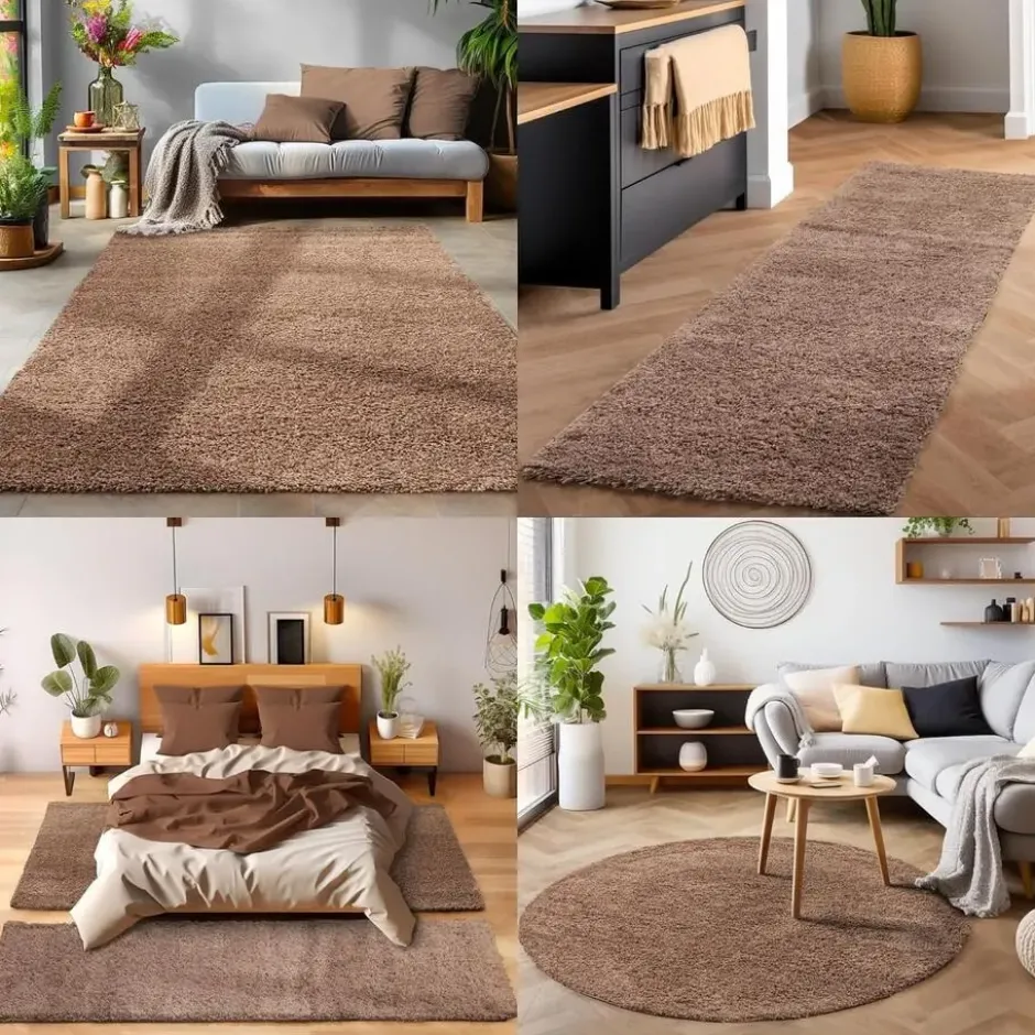 Life Basic Shaggy Vloerkleed Hoogpolig Caramel - 140x200 CM