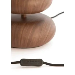 Light & Living - Danialo tafellamp ø22x50,5 cm hout - bruin+crème