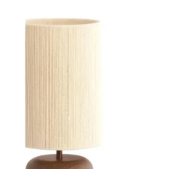 Light & Living - Danialo tafellamp ø22x50,5 cm hout - bruin+crème