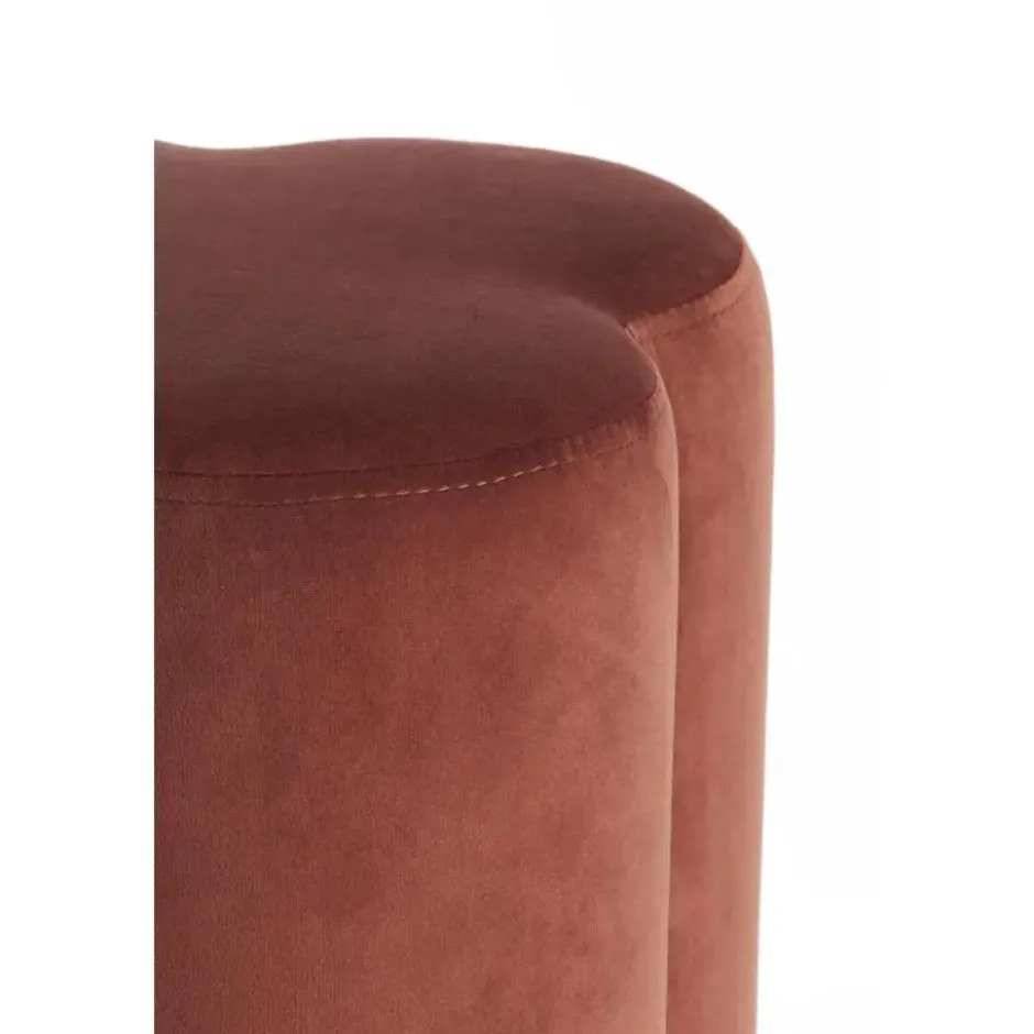 Light & Living - Nalani poef 38x38x45 cm velvet - bordeaux