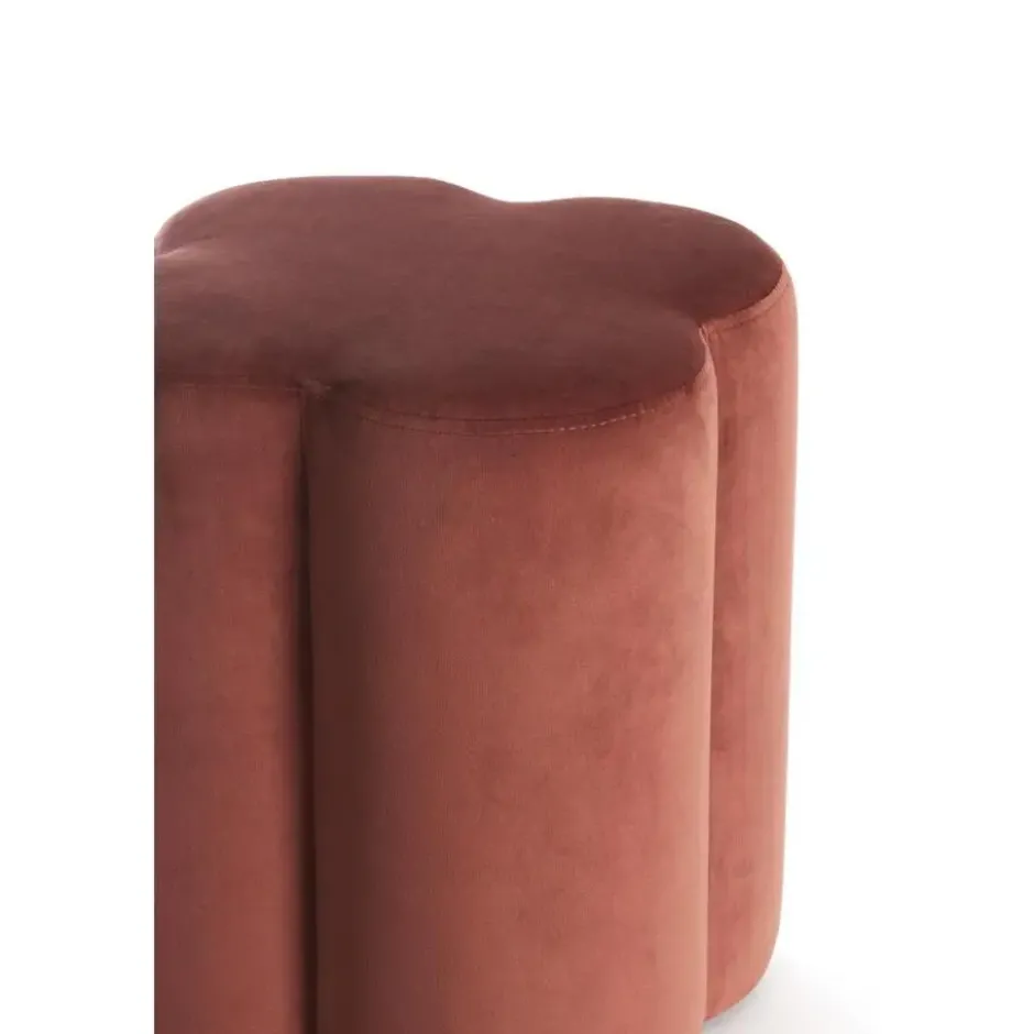 Light & Living - Nalani poef 38x38x45 cm velvet - bordeaux