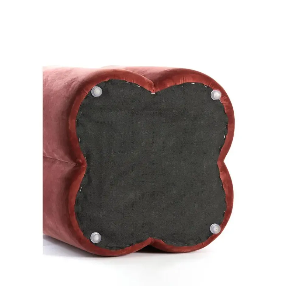 Light & Living - Nalani poef 38x38x45 cm velvet - bordeaux