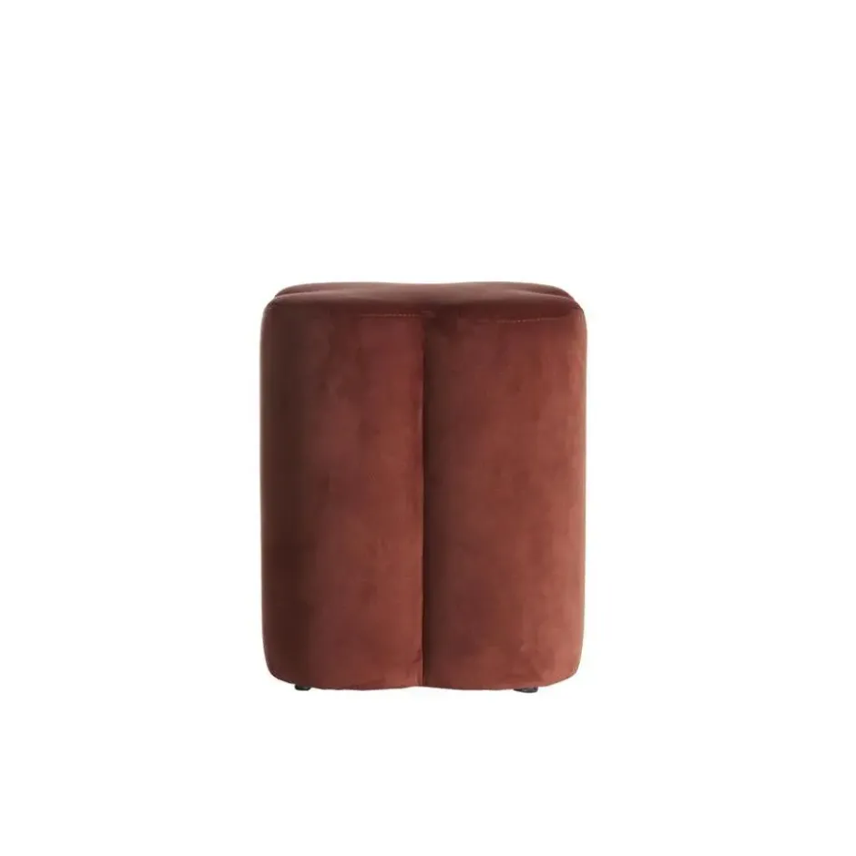 Light & Living - Nalani poef 38x38x45 cm velvet - bordeaux