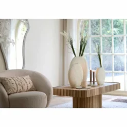 Light & Living - Renda vaas deco 40,5x11x40 cm - crème
