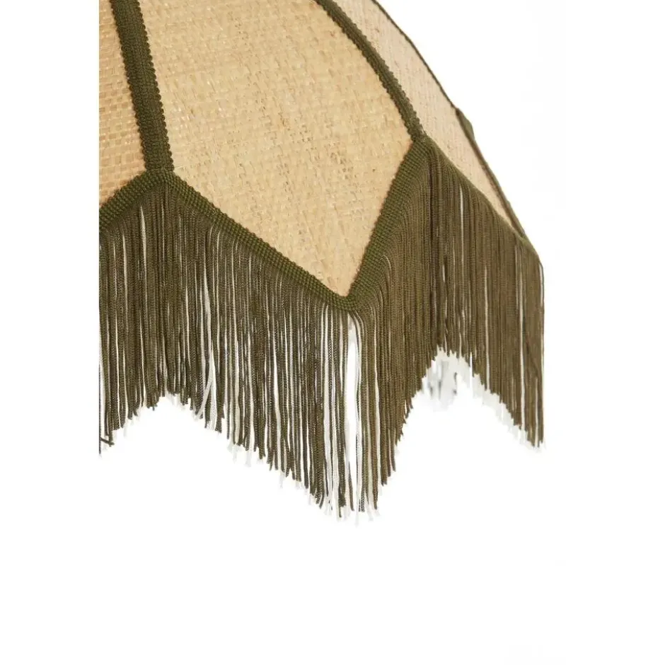 Light & Living - Sulina hanglamp ø55x36,5 cm raffia - naturel+groen