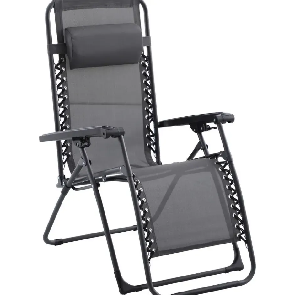 Ligstoel Agde - grijs - 110x90x68 cm