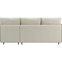 Lindhus - Bank met chaise longue omkeerbaar in corduroy crème