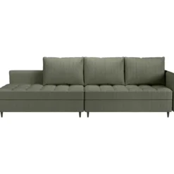Lindhus-Slaapbank 3-zits - Opbergruimte - Omkeerbare Chaise -groen