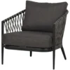 Lisomme Christel 4 delige tuin loungeset donkergrijs