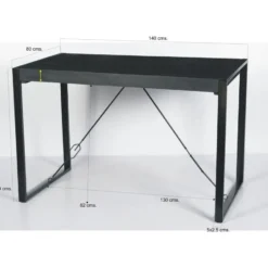 Livingfurn - Bartafels Norris Bar Table 140cm - Mangohout / Gecoat Staal