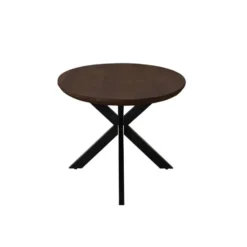 Livingfurn - Eetkamertafel Jesper Oval Brown 210 cm - Mangohout / Gecoat Staal