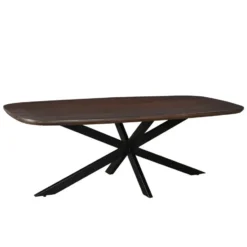 Livingfurn - Eetkamertafel Jesper Danish Oval Brown 210cm - Mangohout
