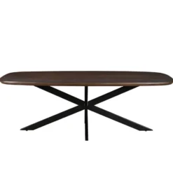 Livingfurn - Eetkamertafel Jesper Danish Oval Brown 210cm - Mangohout