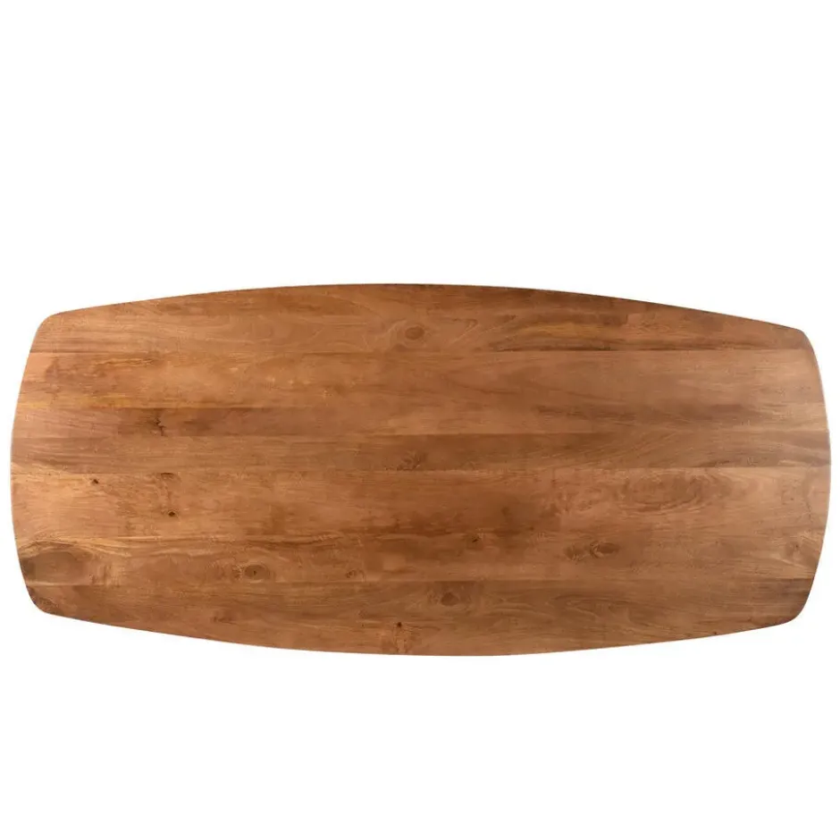Livingfurn - Eetkamertafel Jesper Danish Oval 230cm - Mangohout / Gecoat Staal