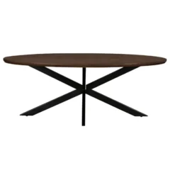 Livingfurn - Eetkamertafel Jesper Oval Brown - 240x110x76 cm - Mangohout