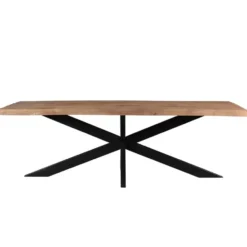 Livingfurn - Eetkamertafel Nairobi Tree Top Spider 180cm - Mangohout - Bruin