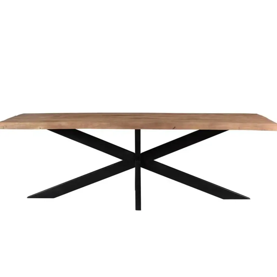 Livingfurn - Eetkamertafel Nairobi Tree Top Spider 180cm - Mangohout - Bruin