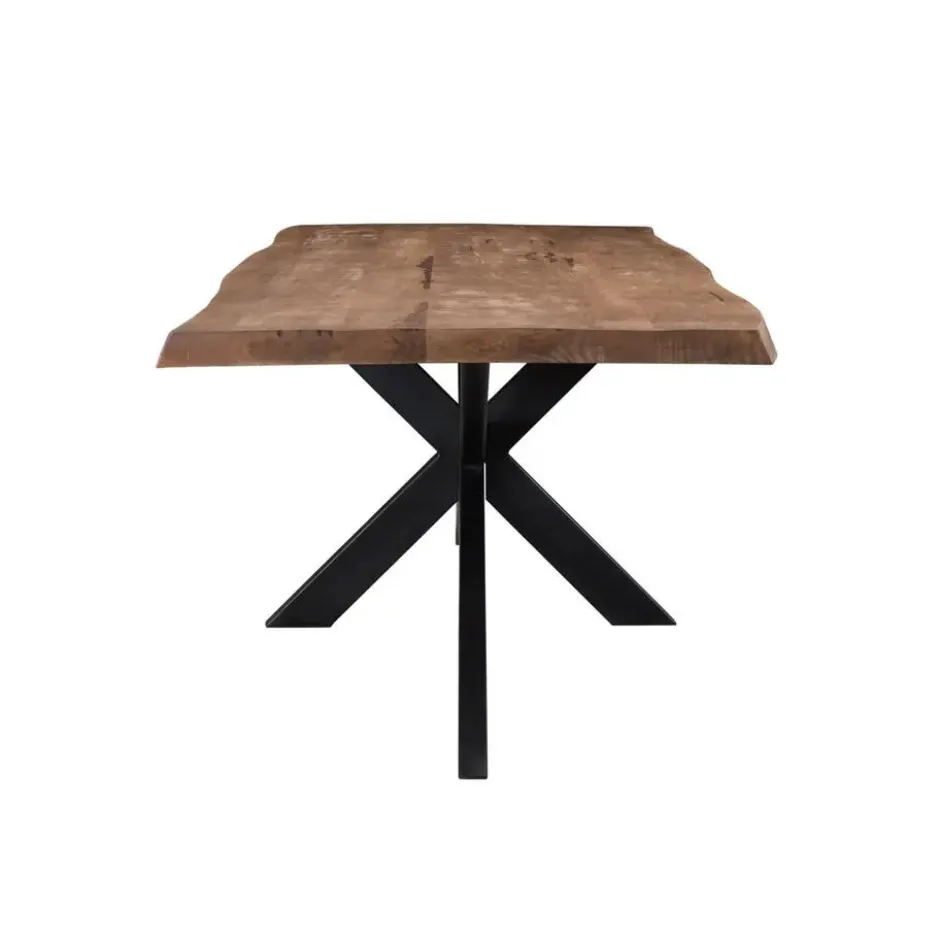Livingfurn - Eetkamertafel Nairobi Tree Top Spider 180cm - Mangohout - Bruin