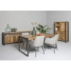Livingfurn - Eetkamertafel Nairobi - U-Poten - Mangohout - 180x90 cm