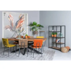 Livingfurn - Eetkamertafel Nairobi Tree Top Spider 240 cm - Mangohout - Bruin
