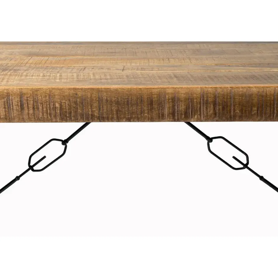 Livingfurn - Eetkamertafel Nairobi - U-Poten - Mangohout - 220x100 cm