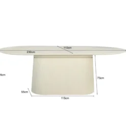 Livingfurn - Eetkamertafel - Patrice 230cm - Beige