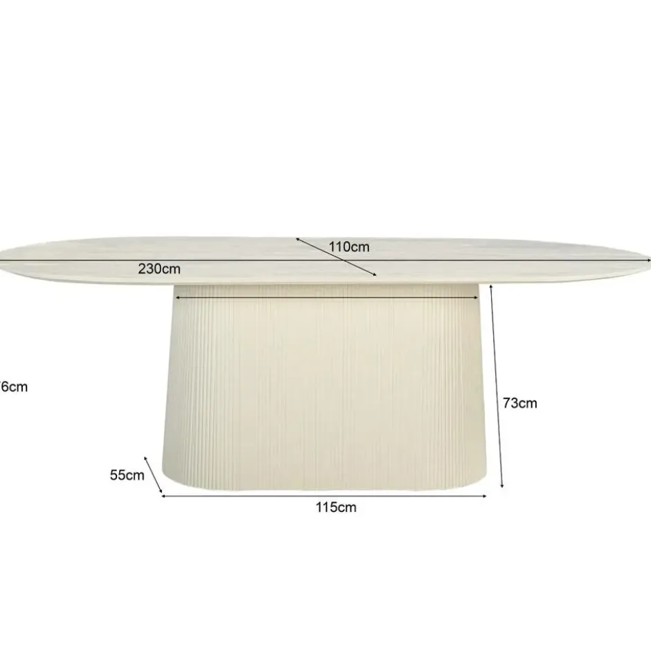 Livingfurn - Eetkamertafel - Patrice 230cm - Beige
