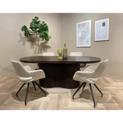 Livingfurn - Eetkamertafel Sevilla Brown 300cm - Mangohout