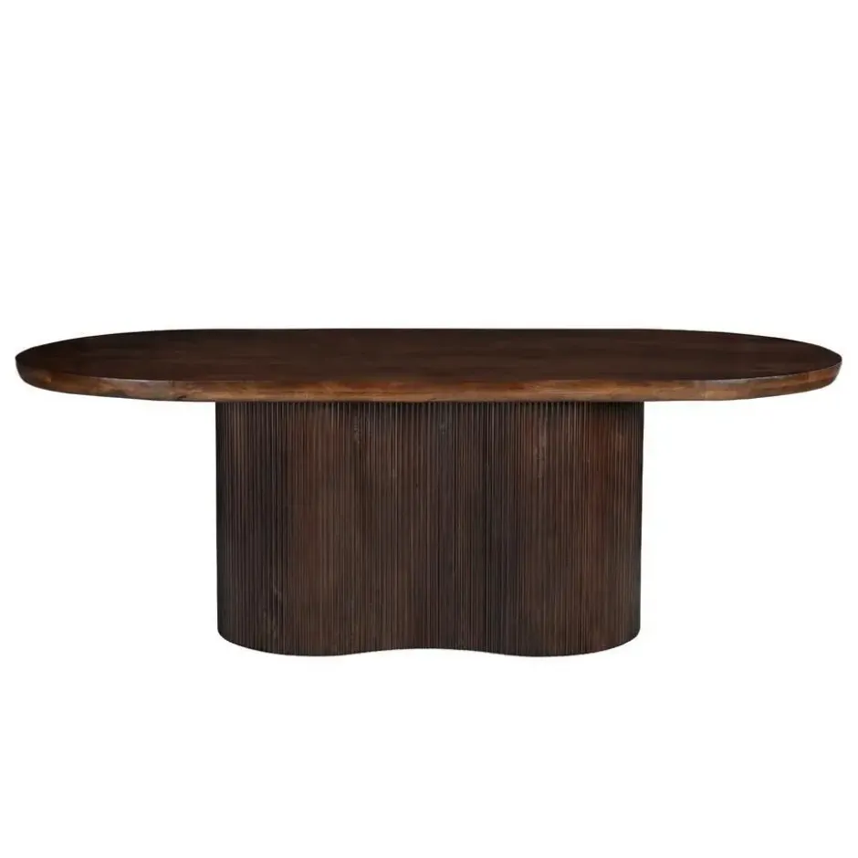 Livingfurn - Eetkamertafel Sevilla Brown 250cm - Mangohout