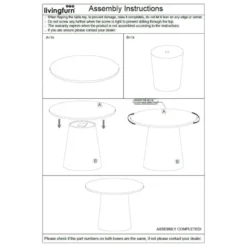 Livingfurn - Eetkamertafel Valentino Round 130cm - Mangohout / Travertin