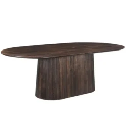 Livingfurn Eettafel Salvator Walnoot 230cm Mangohout Ovaal