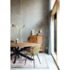 LivingFurn - Ovale Eetkamertafel Mangohout - Eettafel -160cm - Bruin