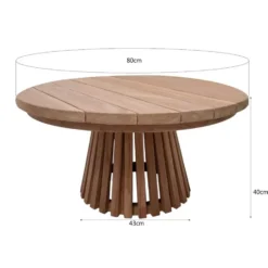 Livingfurn - Tuintafel Cindo - 80x80x38cm
