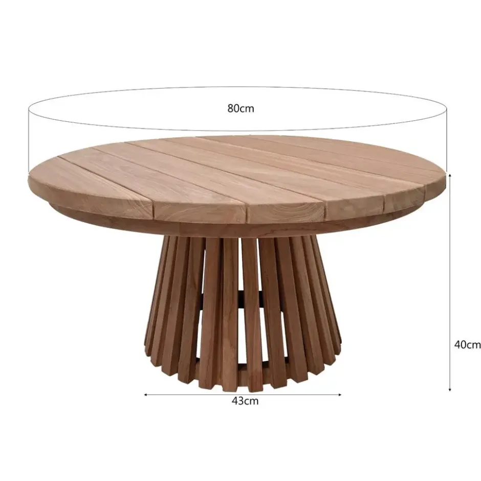 Livingfurn - Tuintafel Cindo - 80x80x38cm