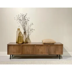 Livingfurn - TV meubel Elan - 180x50x40 cm - Mangohout