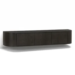 Livingfurn - TV-Meubel Novero Espresso Zwevend - 35x180x33cm
