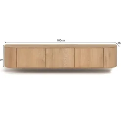 Livingfurn - TV-Meubel Novero Zwevend - 35x180x33cm